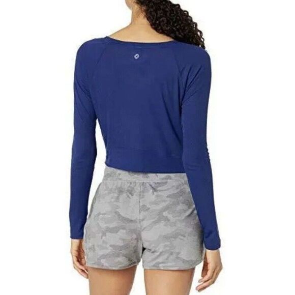 Womens Top 2X Ultra Lightweight Semi Sheer Rib Knit Wrap Long Sleeve Yoga - Picture 5 of 8